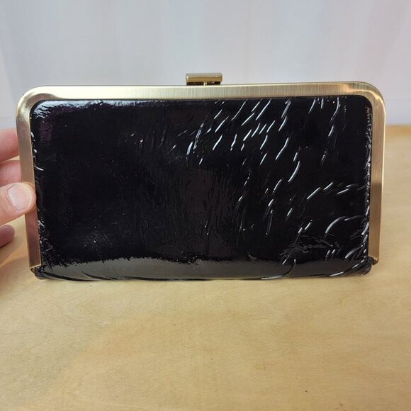 Banana Republic Patent Leather and Brass Clutch - Picture 7 of 9
